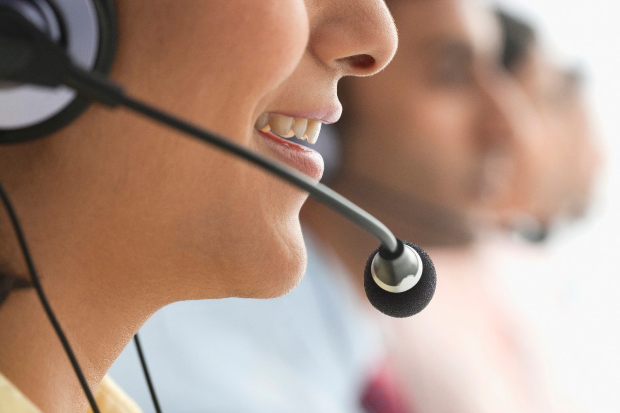 call center employee female communications getty 109374859