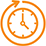 ICON Clock 24hr 2in x 2in