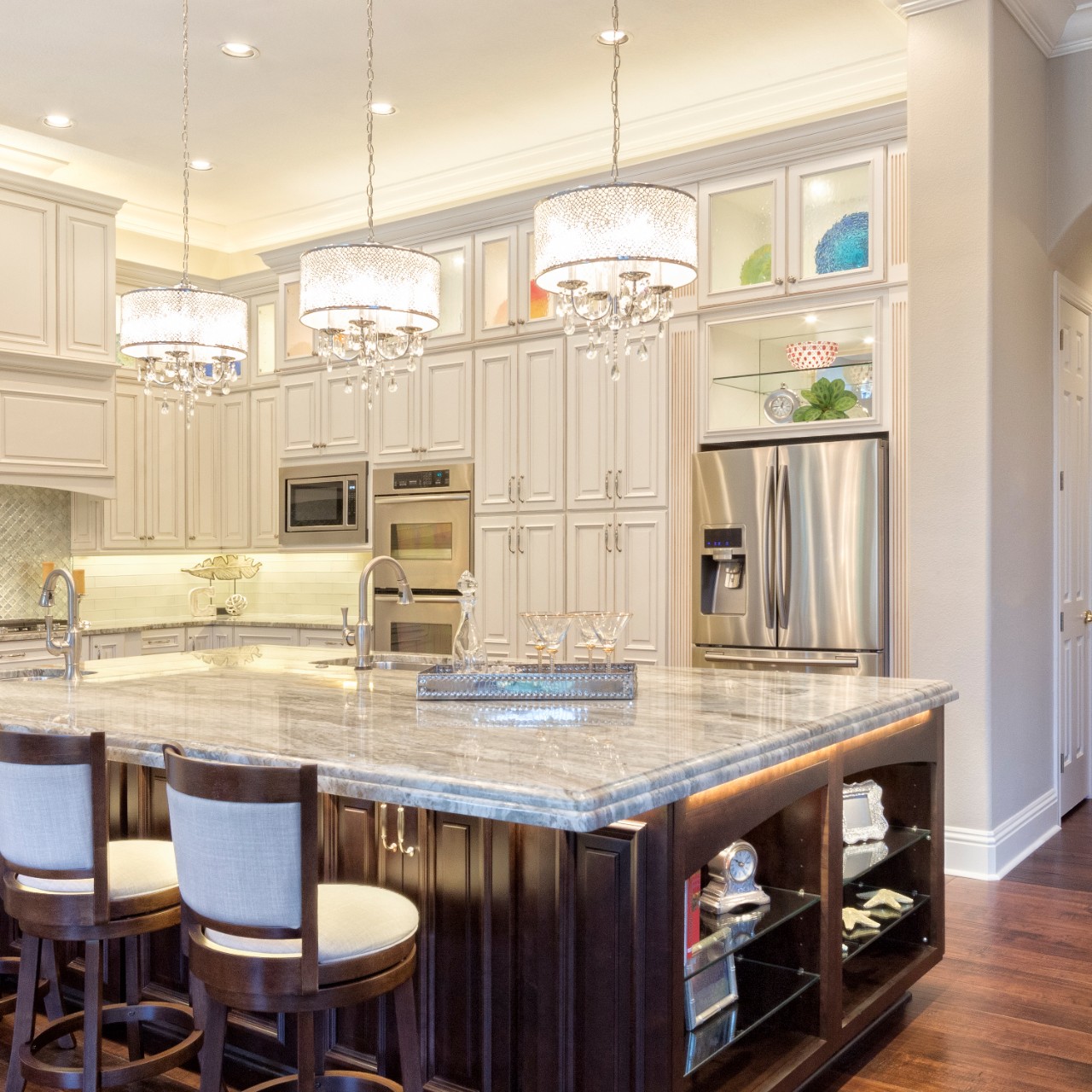 luxuary kitchen with large island
